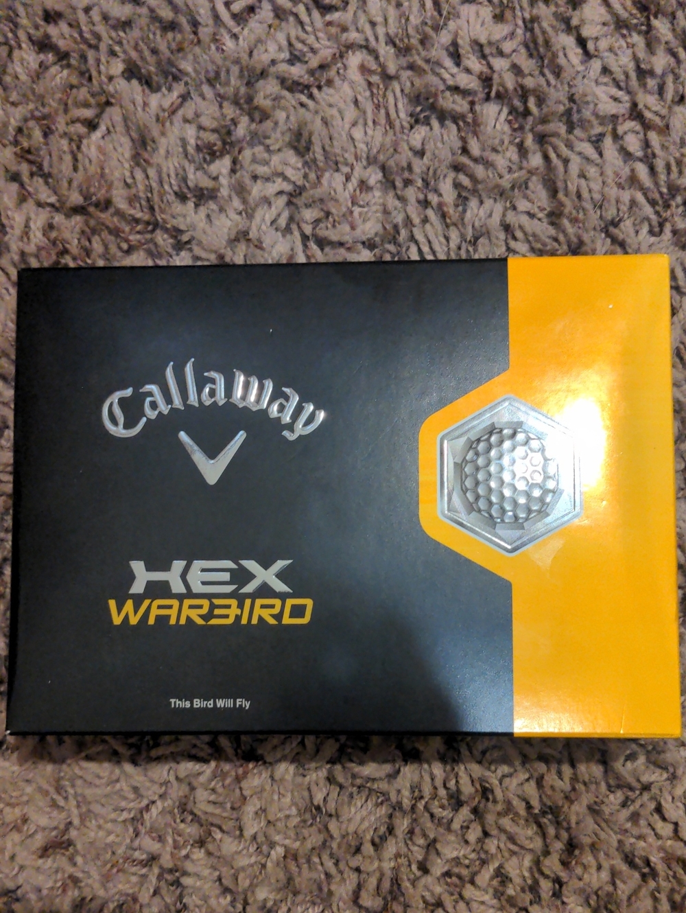 Callaway Black and Yellow HEX Warbird Golf Ball Box